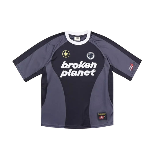 Broken Planet Men's Black and Grey T-shirt