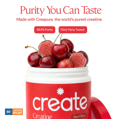 CREATE Creatine Monohydrate Gummies 'Sour Cherry'