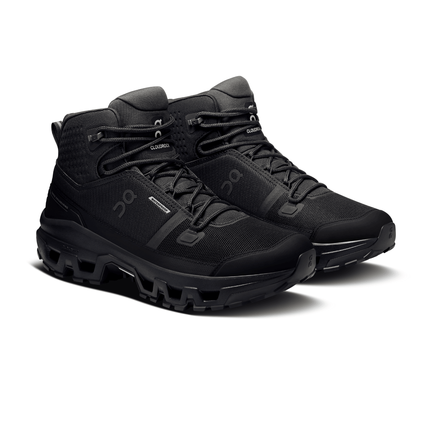 On Running Cloudrock Mid Waterproof Black Black — ON CLOUD | Authentic India