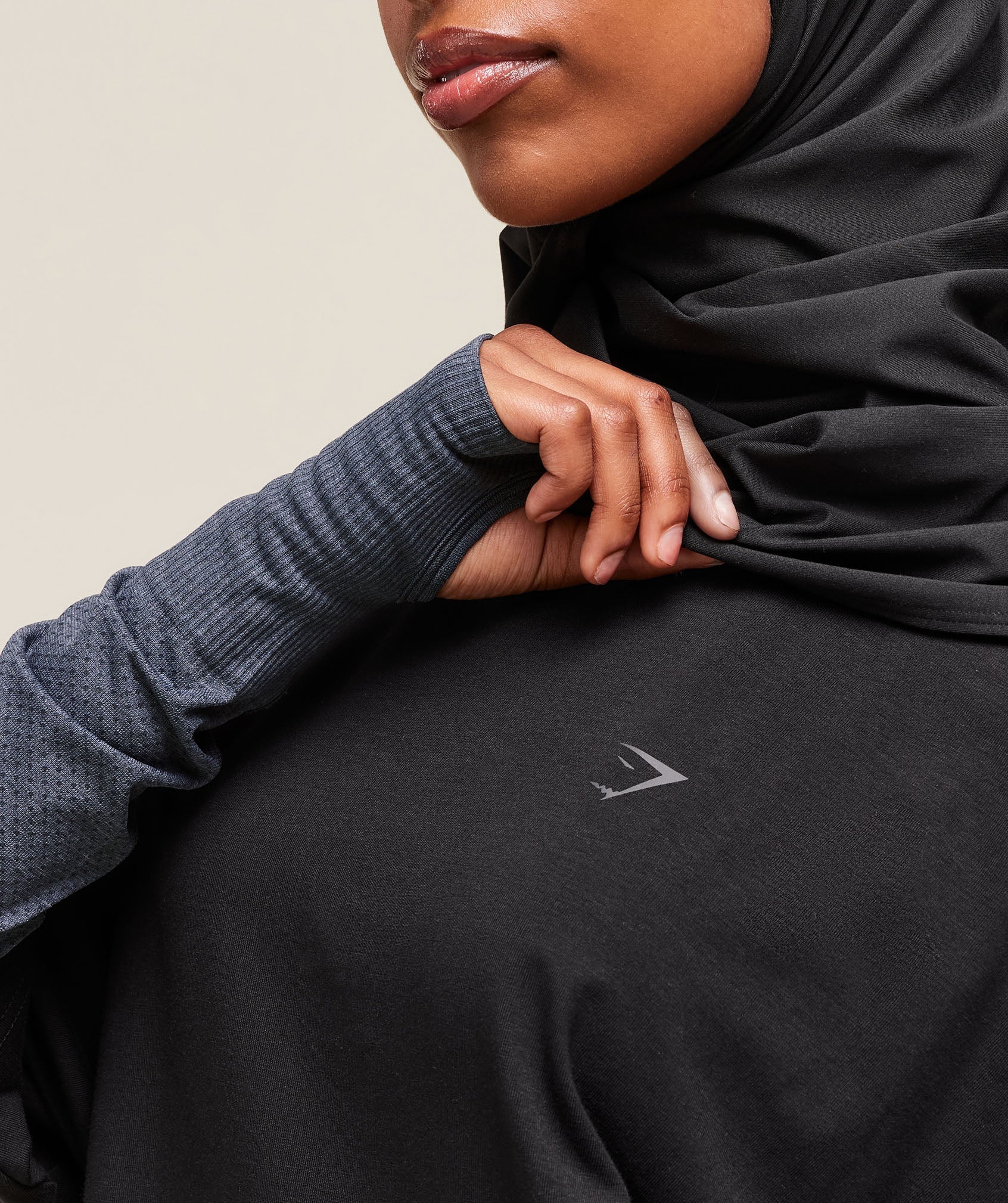 Women's Gymshark Covered Longline Cotton T-Shirt Black — Gymshark | Authentic India