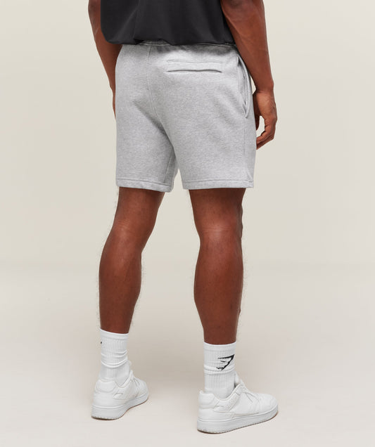 Gymshark Crest 7" Shorts Light Grey Marl — Gymshark | Authentic India