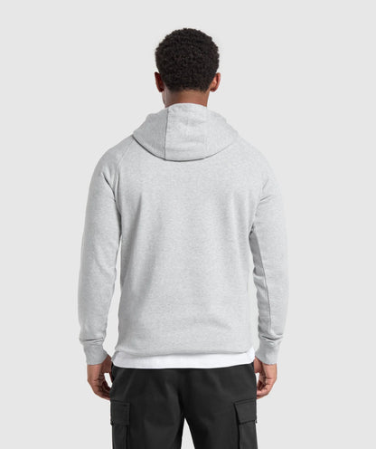 GYMSHARK Crest Hoodie Light Grey Marl — Gymshark | Authentic India
