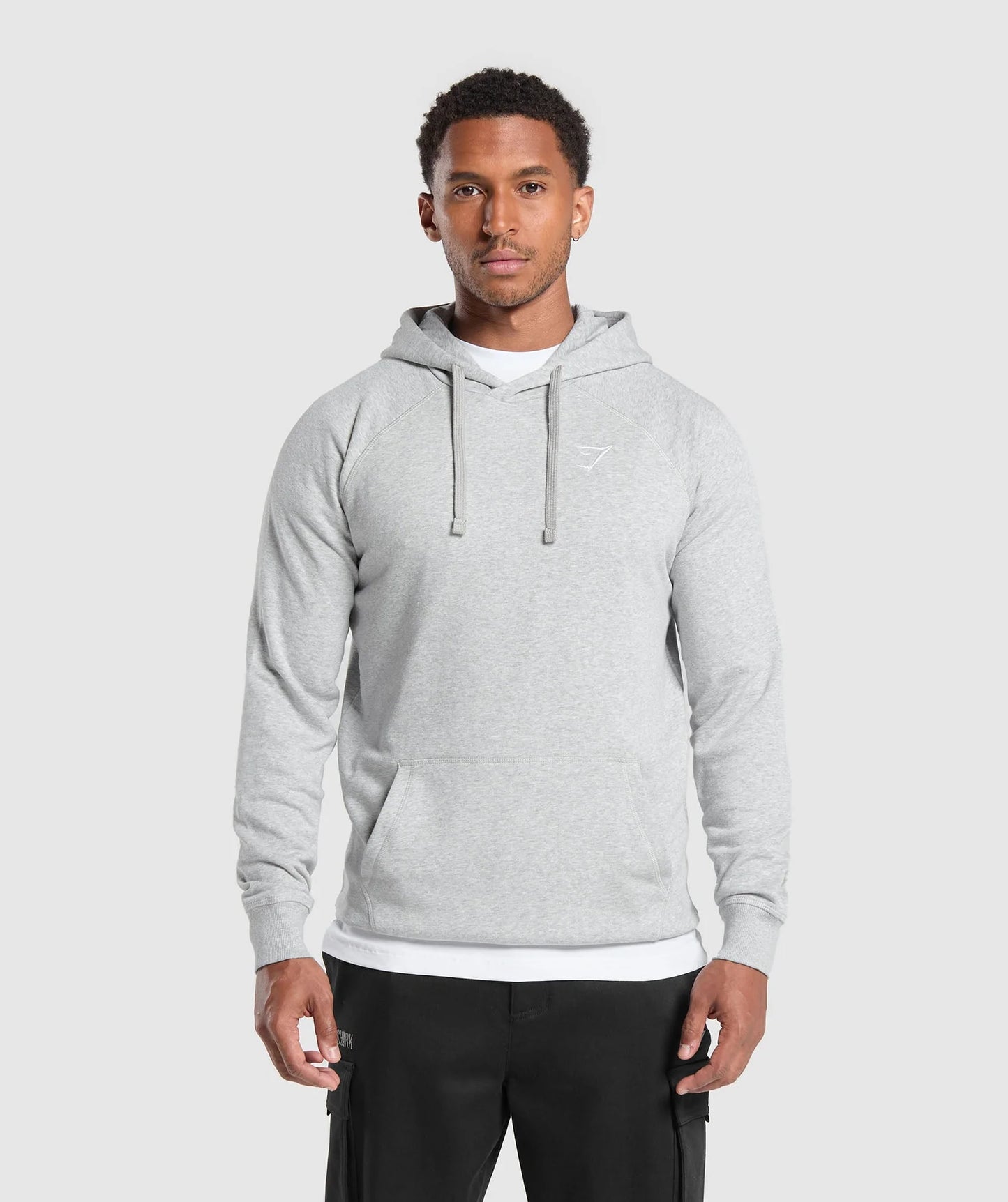 GYMSHARK Crest Hoodie Light Grey Marl — Gymshark | Authentic India