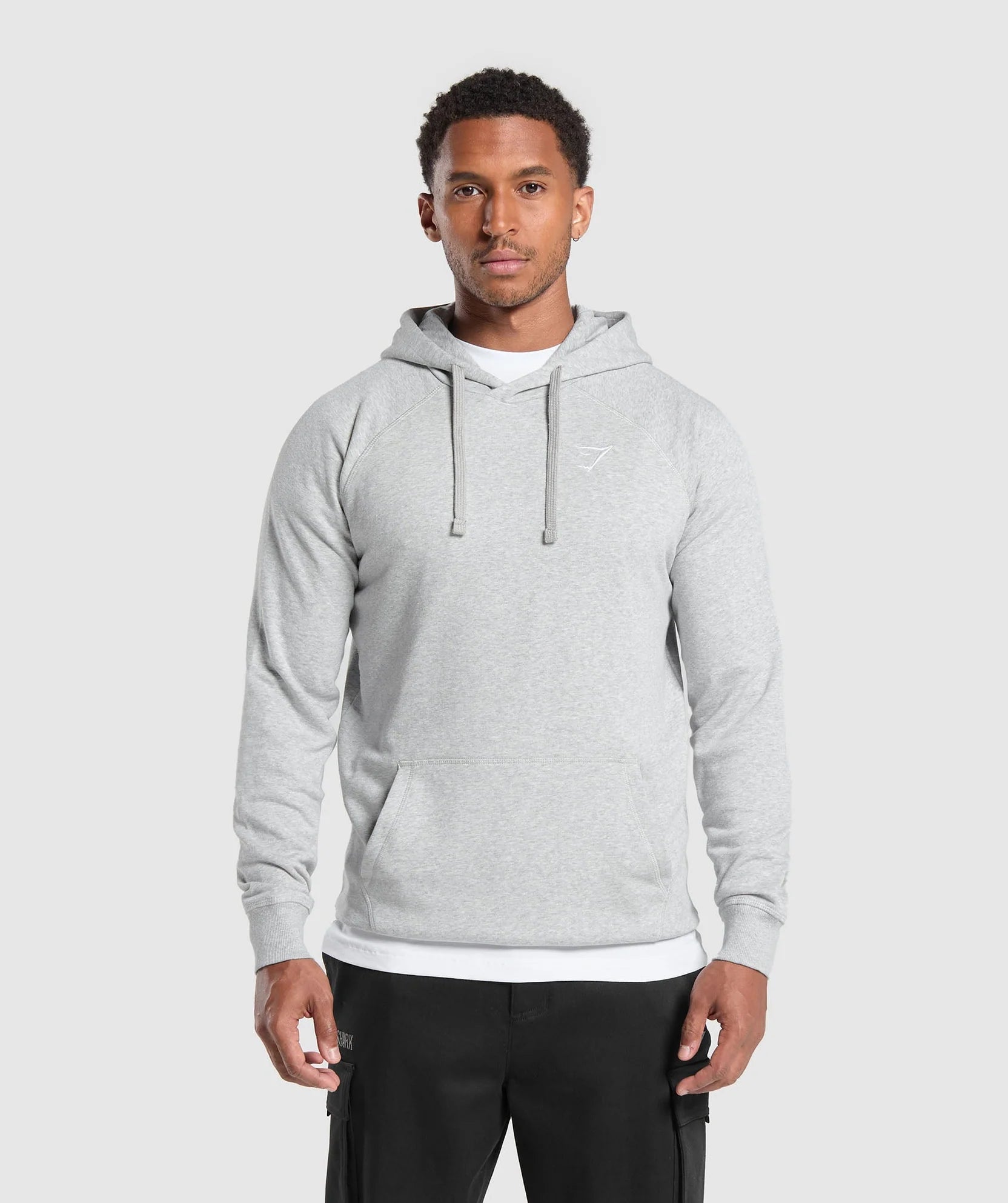 GYMSHARK Crest Hoodie Light Grey Marl — Gymshark | Authentic India