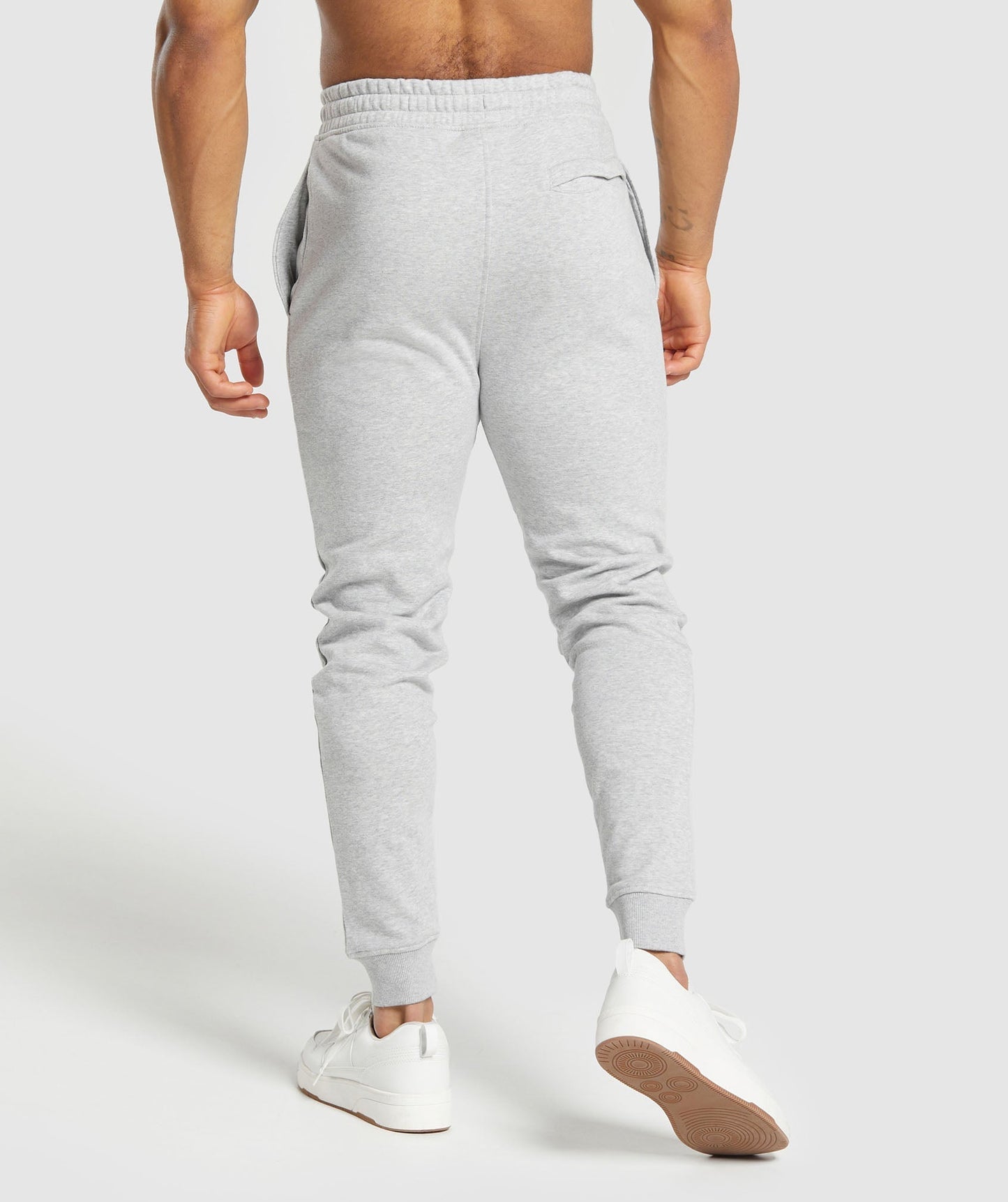 Gymshark Crest Joggers Light Grey Marl — Gymshark | Authentic India