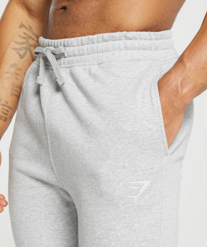 Gymshark Crest Joggers Light Grey Marl — Gymshark | Authentic India