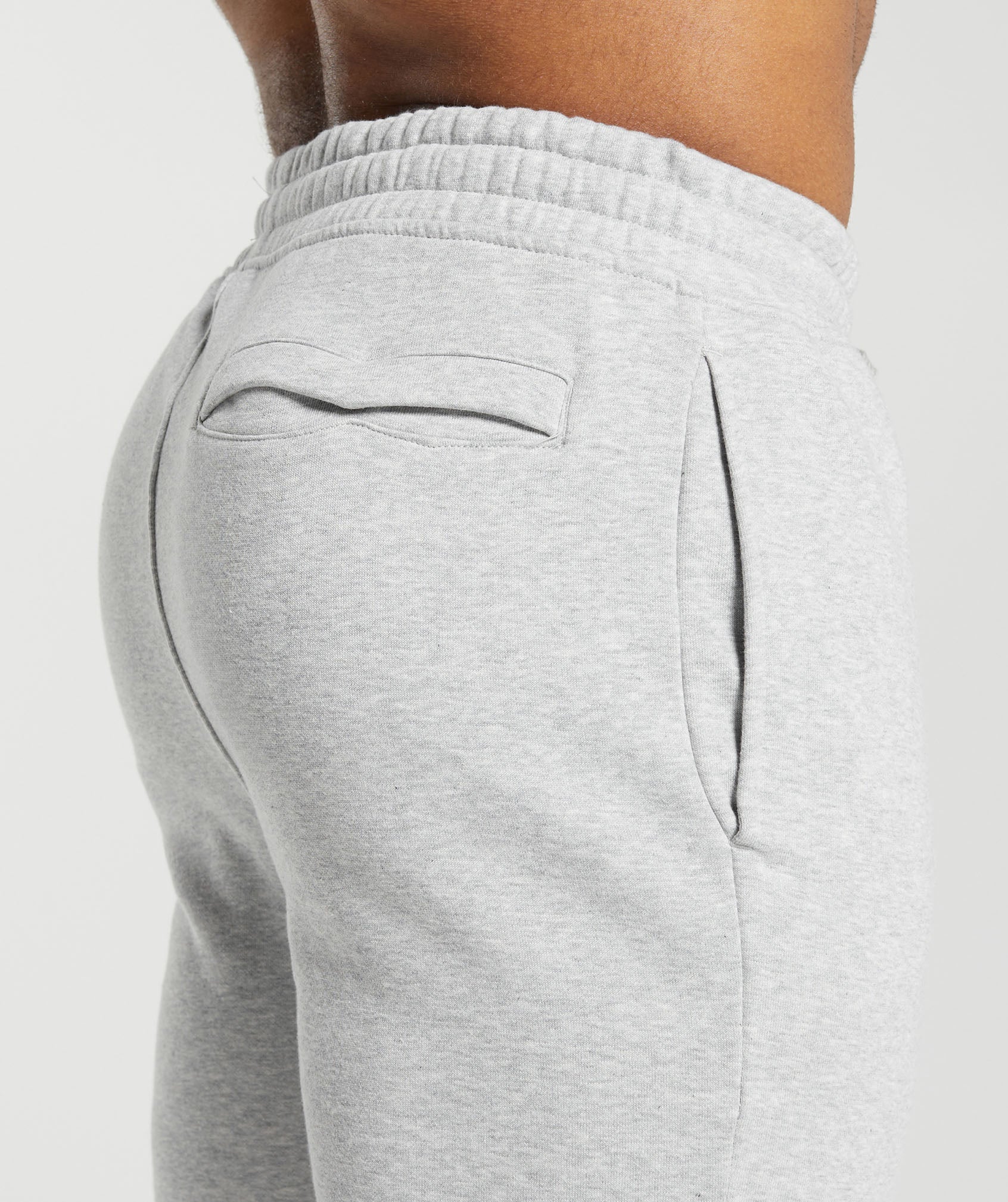 Gymshark Crest Joggers Light Grey Marl — Gymshark | Authentic India