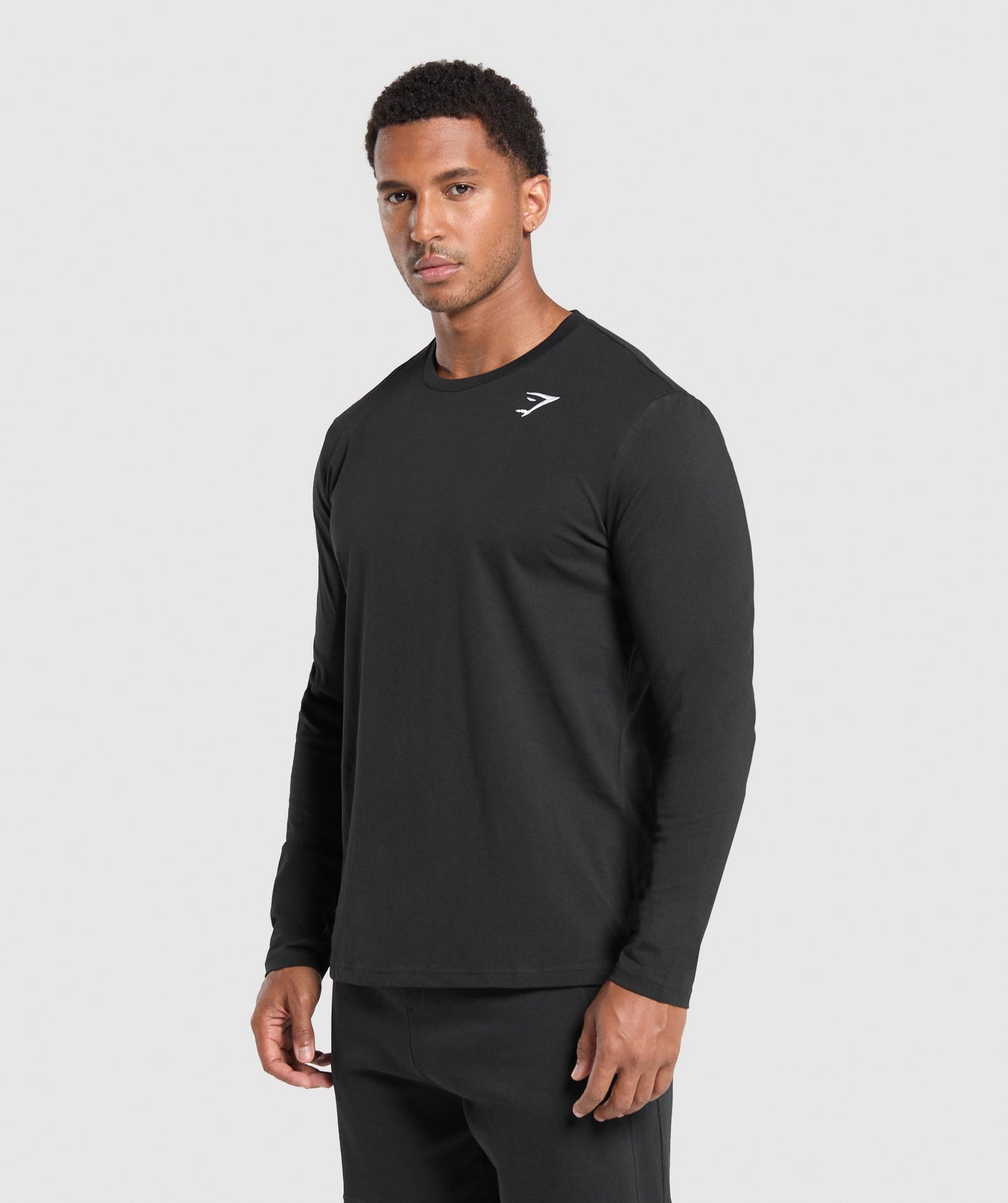Gymshark Crest Long Sleeve T-Shirt Black — Gymshark | Authentic India