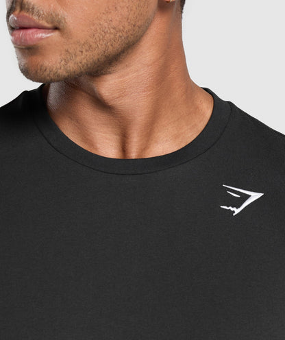 Gymshark Crest Long Sleeve T-Shirt Black — Gymshark | Authentic India