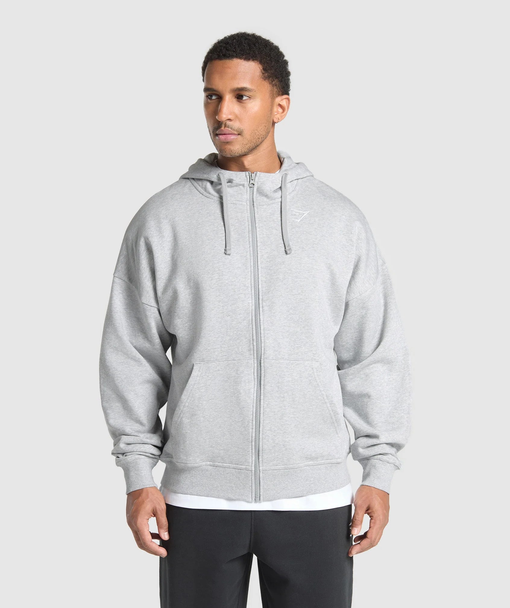 GYMSHARK Crest Oversized Zip Up Hoodie — Gymshark | Authentic India