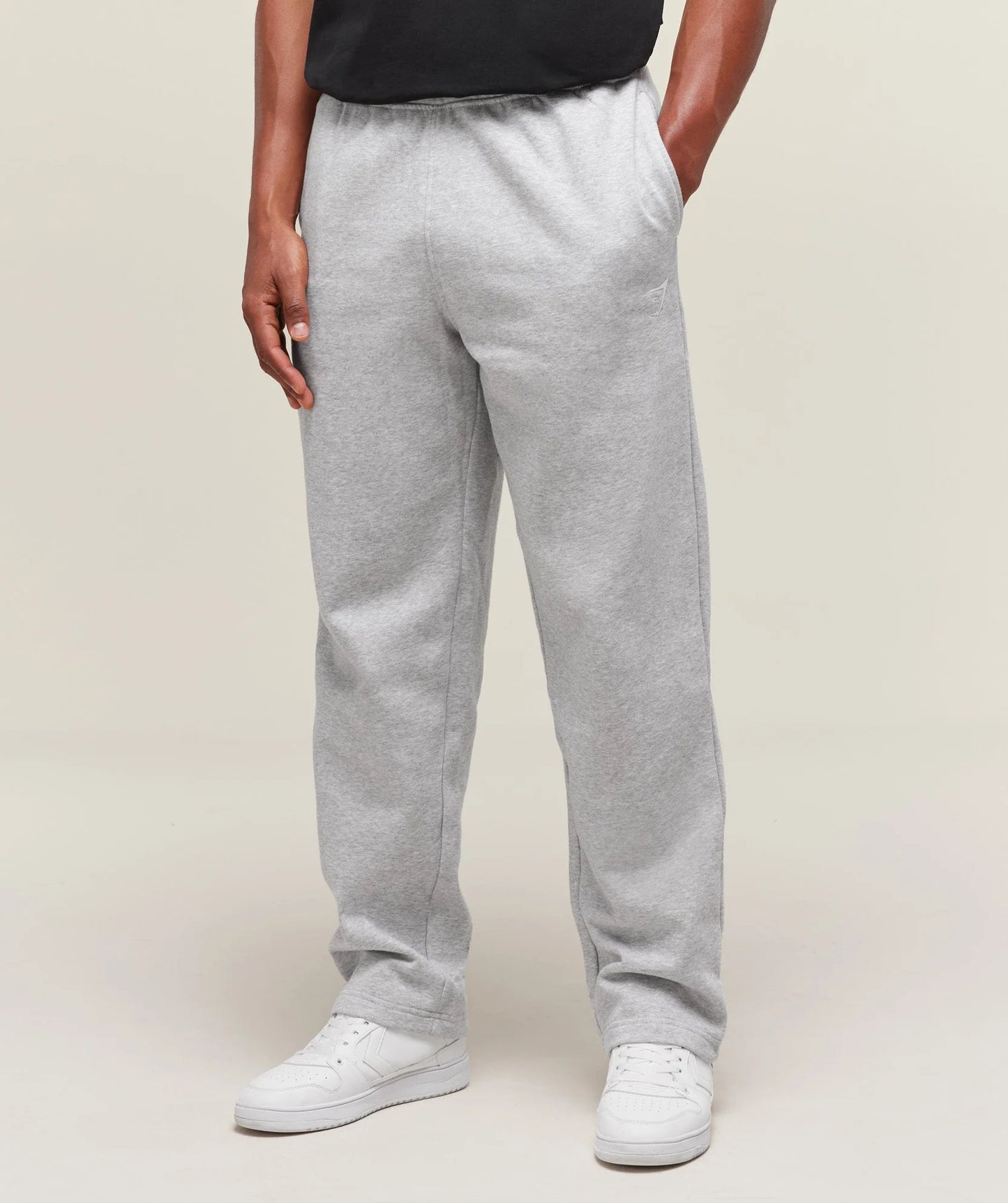 GYMSHARK Crest Straight Leg Joggers Light Grey Marl — Gymshark | Authentic India