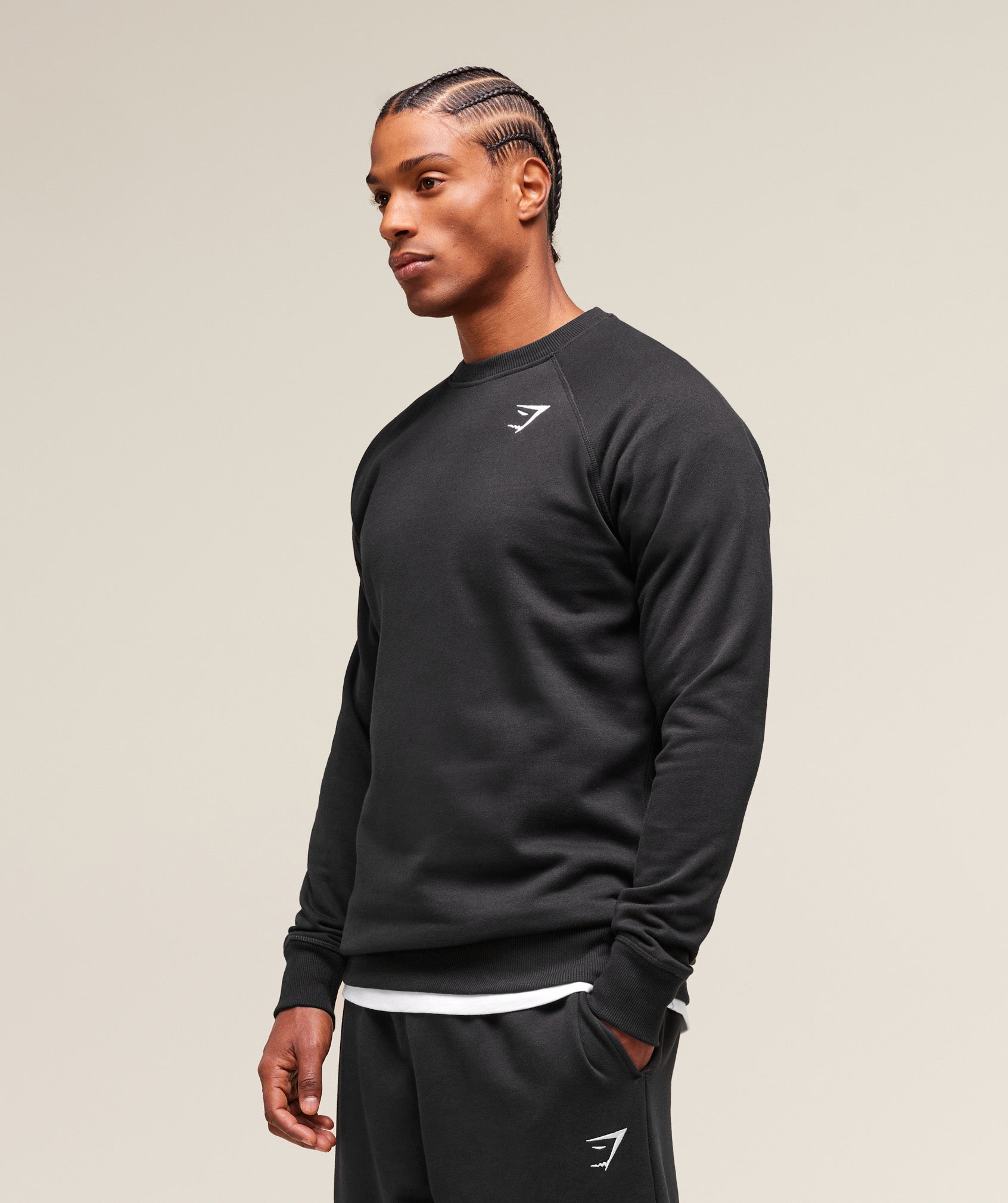 Gymshark Crest Sweatshirt Black — Gymshark | Authentic India