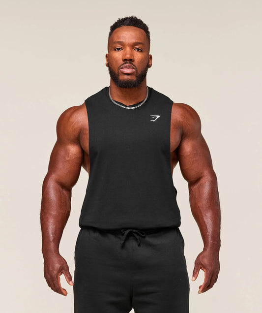 GYMSHARK Critical Drop Arm Tank Black — Gymshark | Authentic India