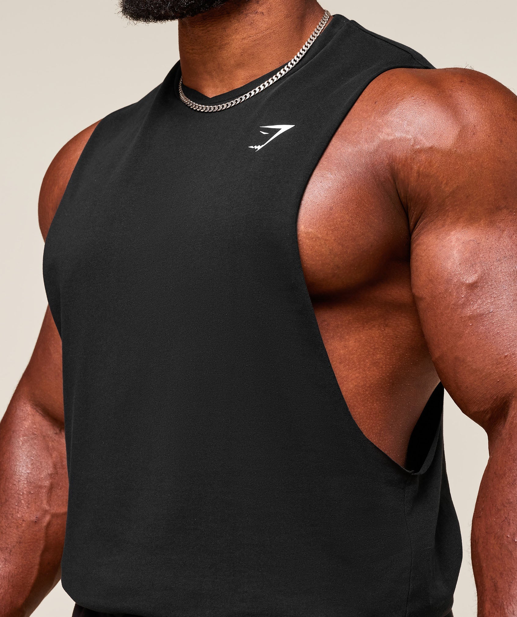 GYMSHARK Critical Drop Arm Tank Black — Gymshark | Authentic India