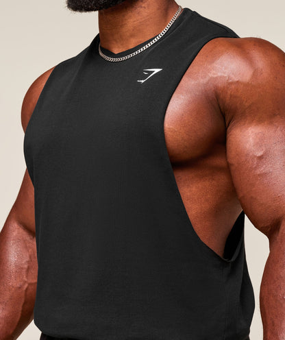 GYMSHARK Critical Drop Arm Tank Black — Gymshark | Authentic India