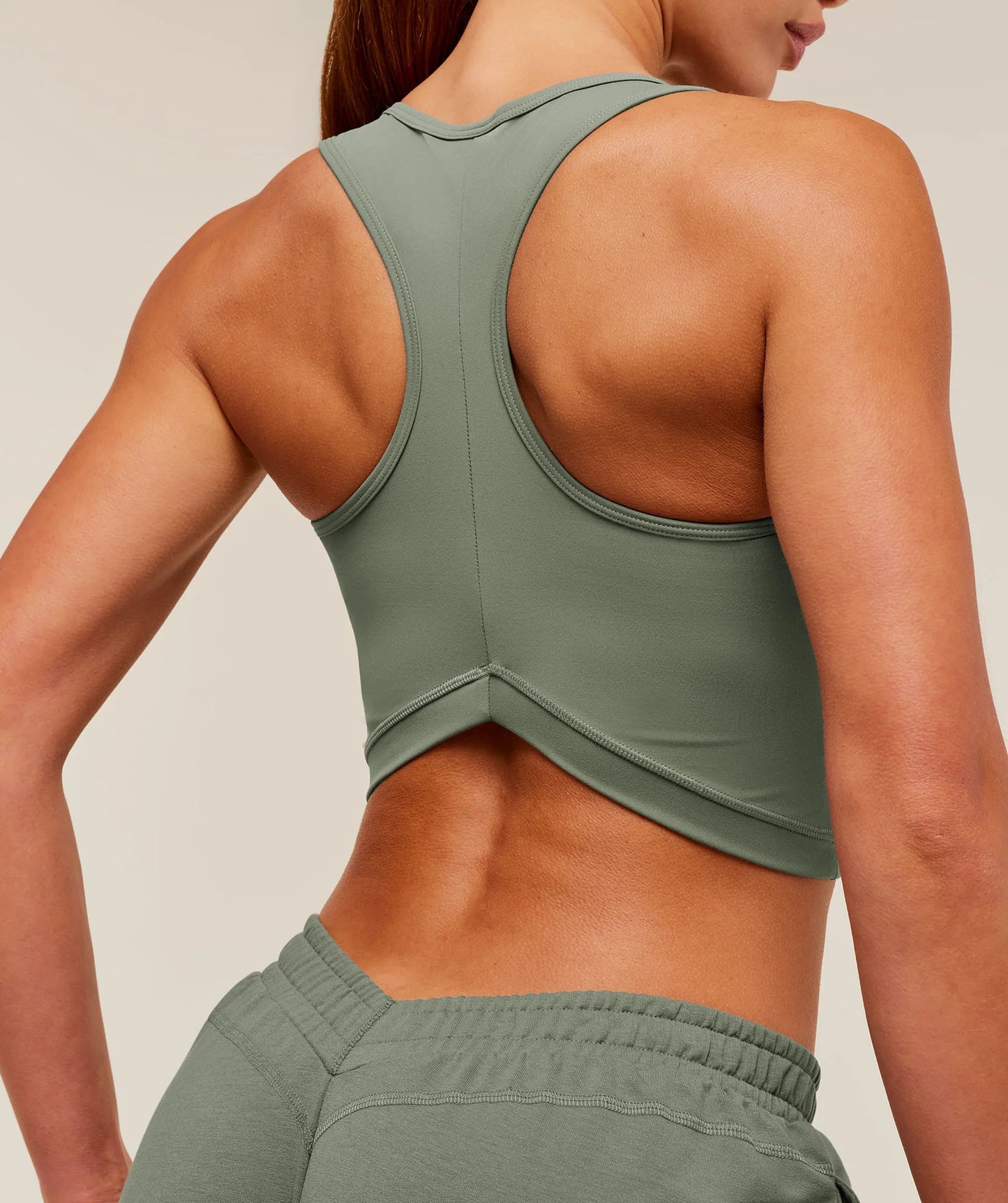 GYMSHARK Lifting Dipped Crop Tank Unit Green