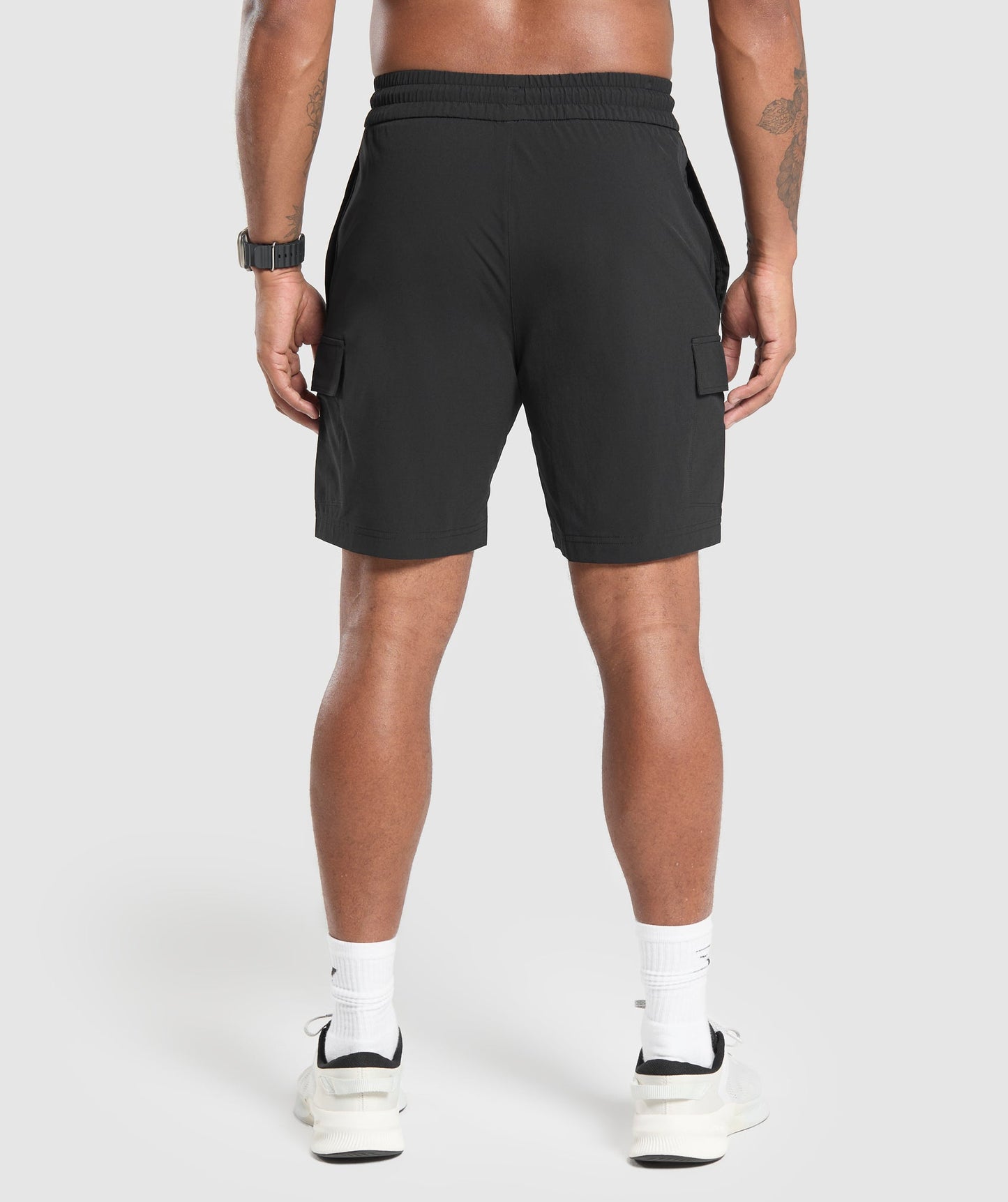 Gymshark Stretch Woven Cargo Shorts Black — Gymshark | Authentic India
