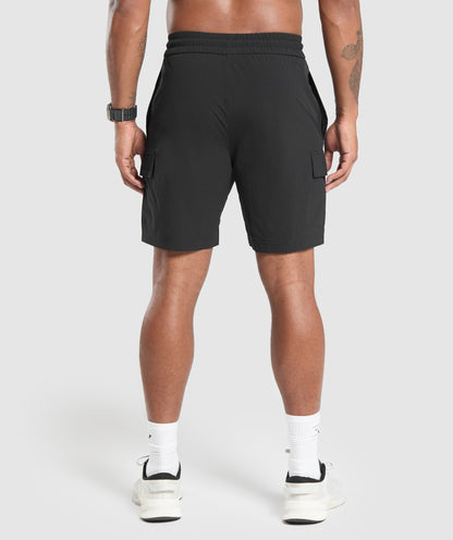 Gymshark Stretch Woven Cargo Shorts Black — Gymshark | Authentic India