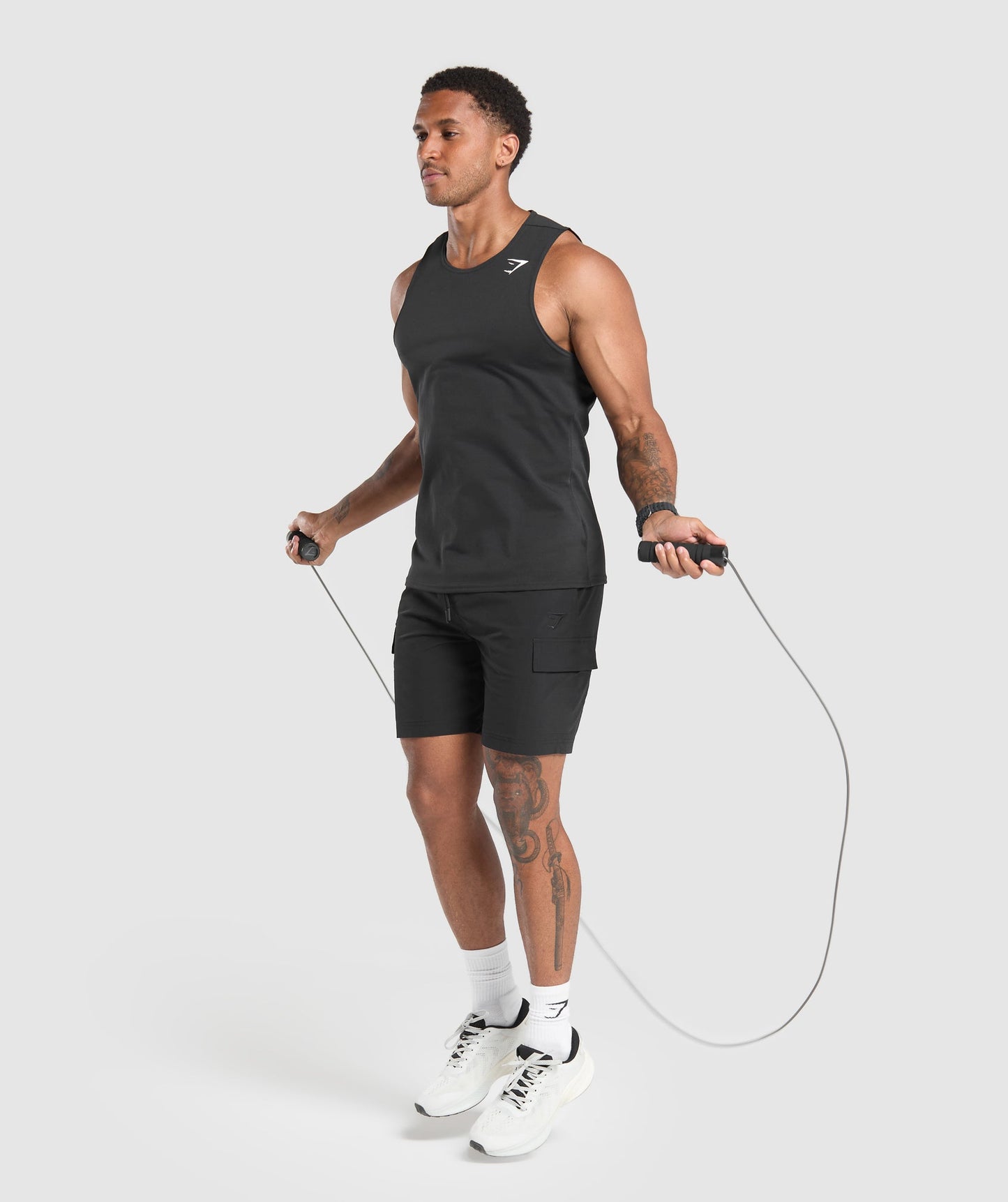 Gymshark Stretch Woven Cargo Shorts Black — Gymshark | Authentic India