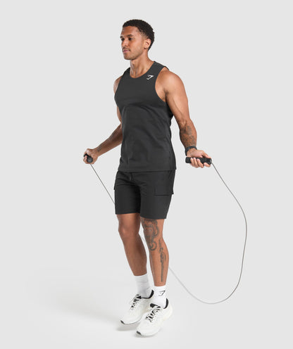 Gymshark Stretch Woven Cargo Shorts Black — Gymshark | Authentic India