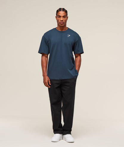 Gymshark Essential Oversized T-Shirt Navy — Gymshark | Authentic India