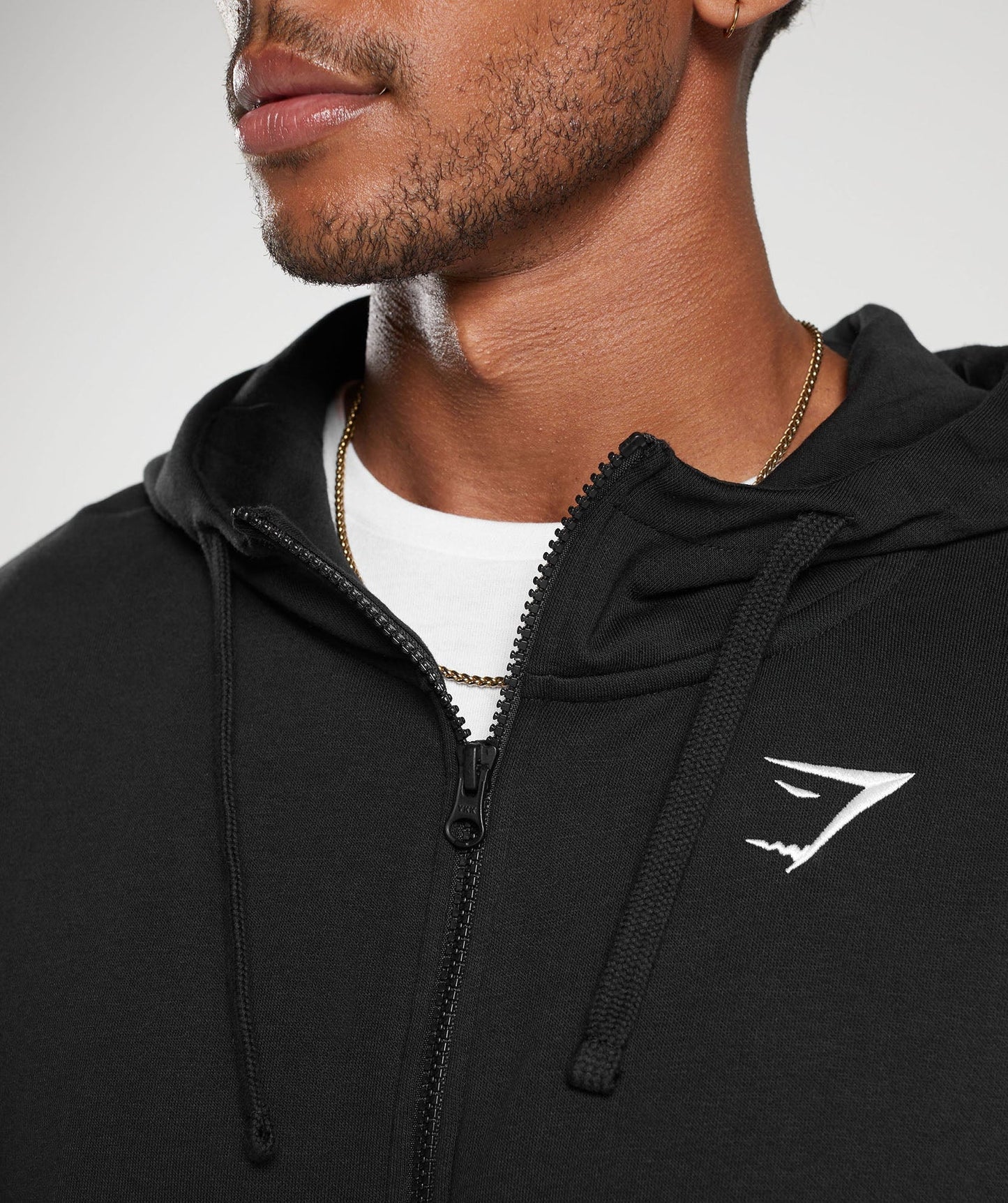 GYMSHARK Crest Oversized Zip Up Hoodie Black — Gymshark | Authentic India