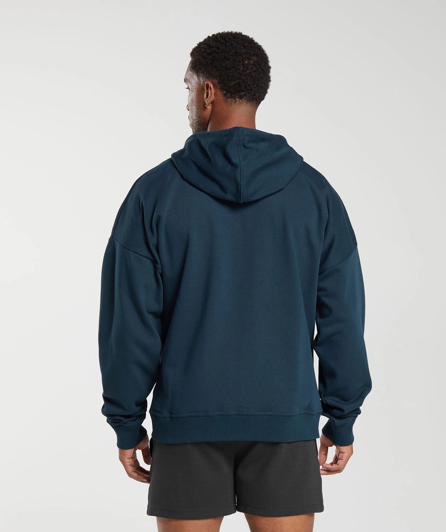 GYMSHARK Crest Oversized Zip Up Hoodie Navy — Gymshark | Authentic India