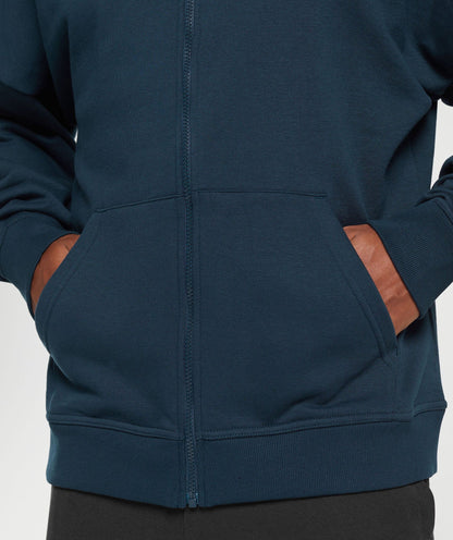 GYMSHARK Crest Oversized Zip Up Hoodie Navy — Gymshark | Authentic India