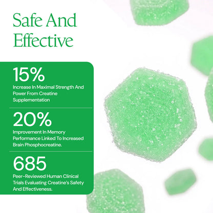 CREATE Creatine Monohydrate Gummies 'Sour Green Apple'