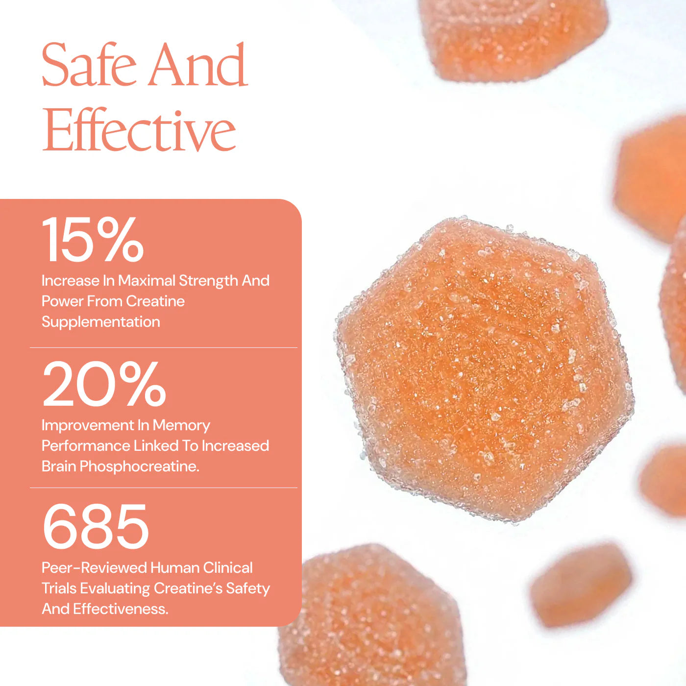CREATE Creatine Monohydrate Gummies 'Sour Peach'