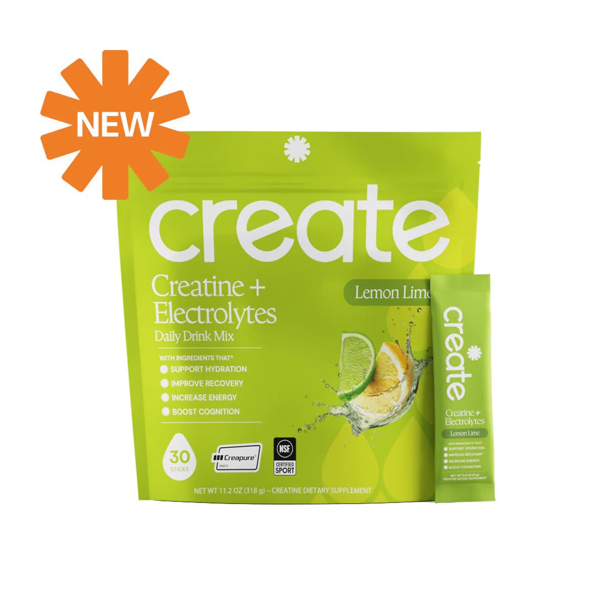 CREATE Creatine + Electrolytes Mix 'Lemon Lime'