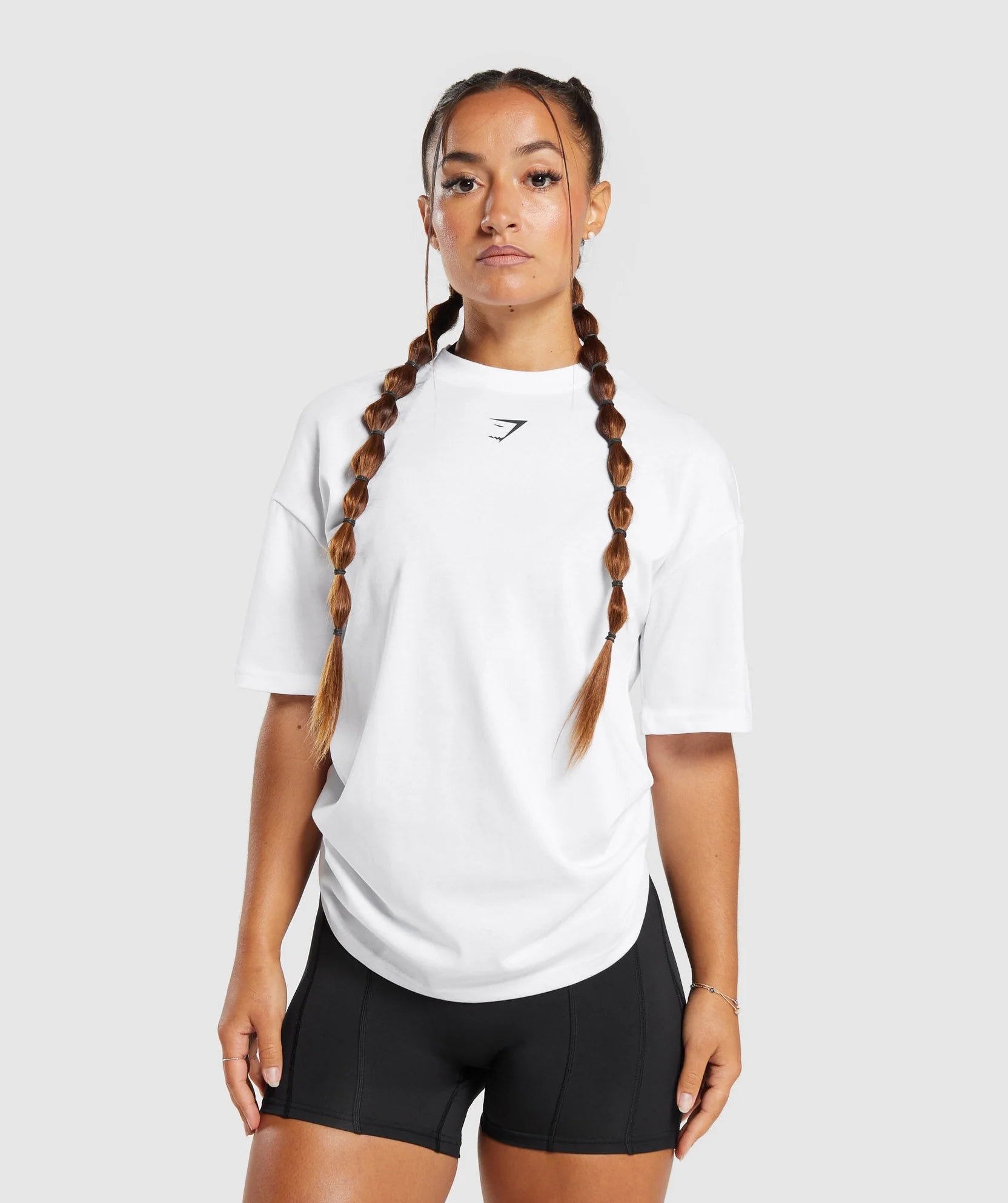 GYMSHARK Power Oversized T Shirt White — Gymshark | Authentic India