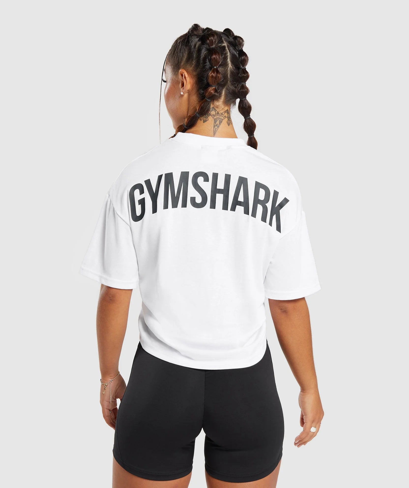 GYMSHARK Power Oversized T Shirt White — Gymshark | Authentic India