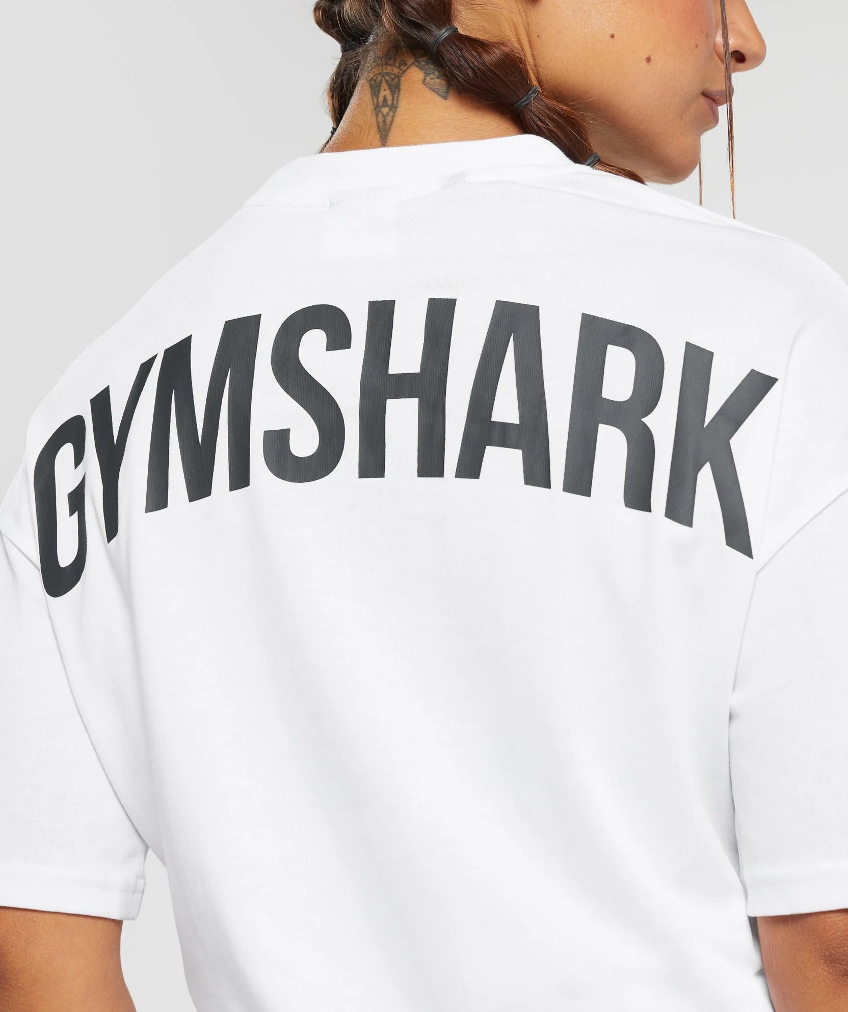 GYMSHARK Power Oversized T Shirt White — Gymshark | Authentic India