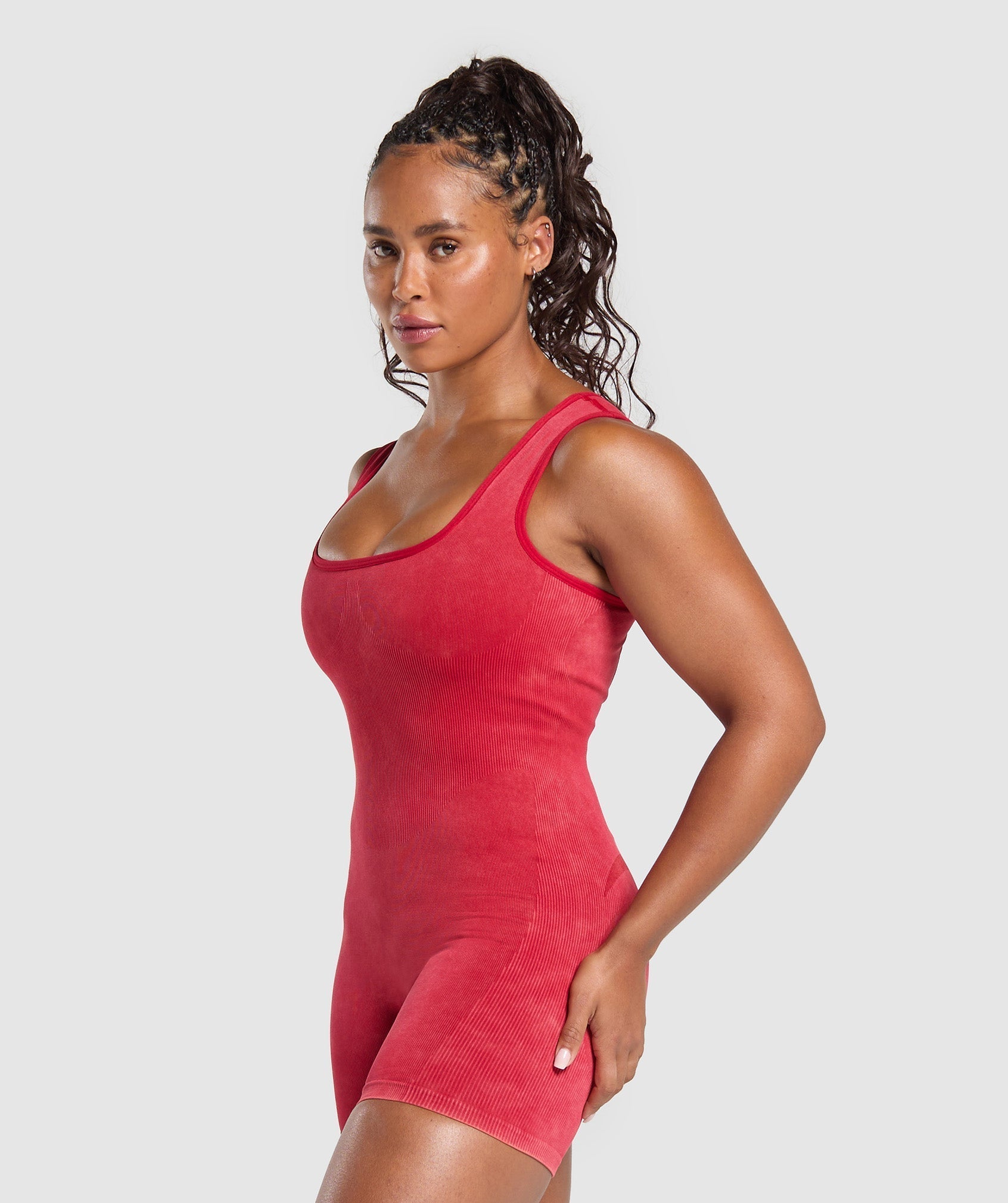 Women's Gymshark Gains Seamless All-In-One Carmine Red — Gymshark | Authentic India