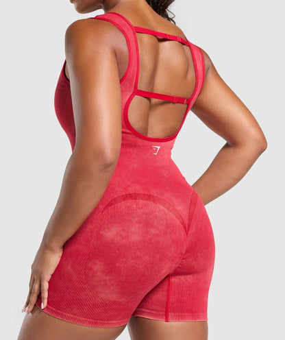 Women's Gymshark Gains Seamless All-In-One Carmine Red — Gymshark | Authentic India