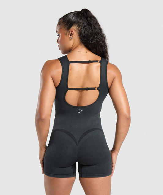 Women's Gymshark Gains Seamless All-In-One Black — Gymshark | Authentic India