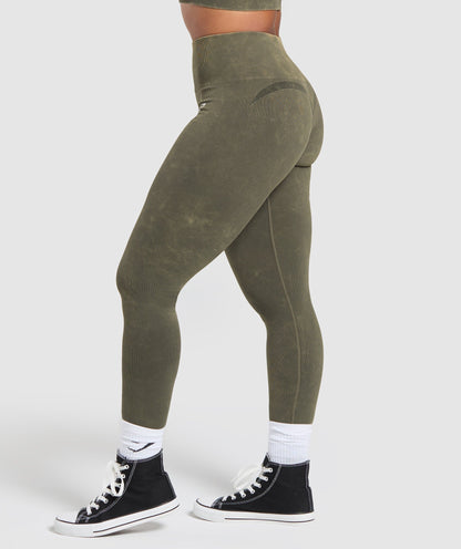 Women's Gymshark Gains Seamless Leggings Strength Green — Gymshark | Authentic India