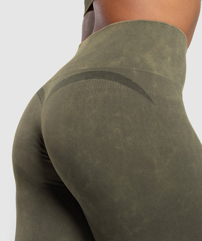Women's Gymshark Gains Seamless Leggings Strength Green — Gymshark | Authentic India