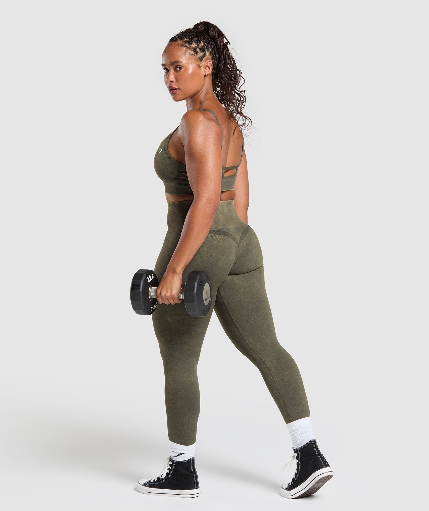 Women's Gymshark Gains Seamless Leggings Strength Green — Gymshark | Authentic India