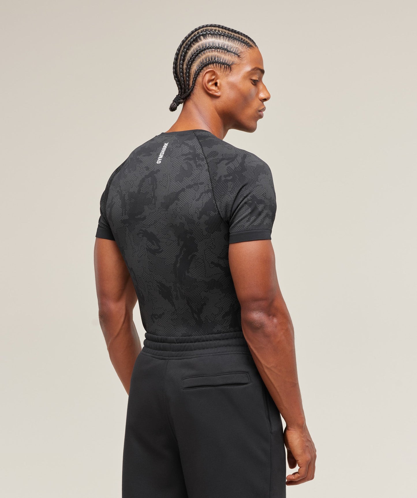 Gymshark Geo Seamless T-Shirt Black — Gymshark | Authentic India