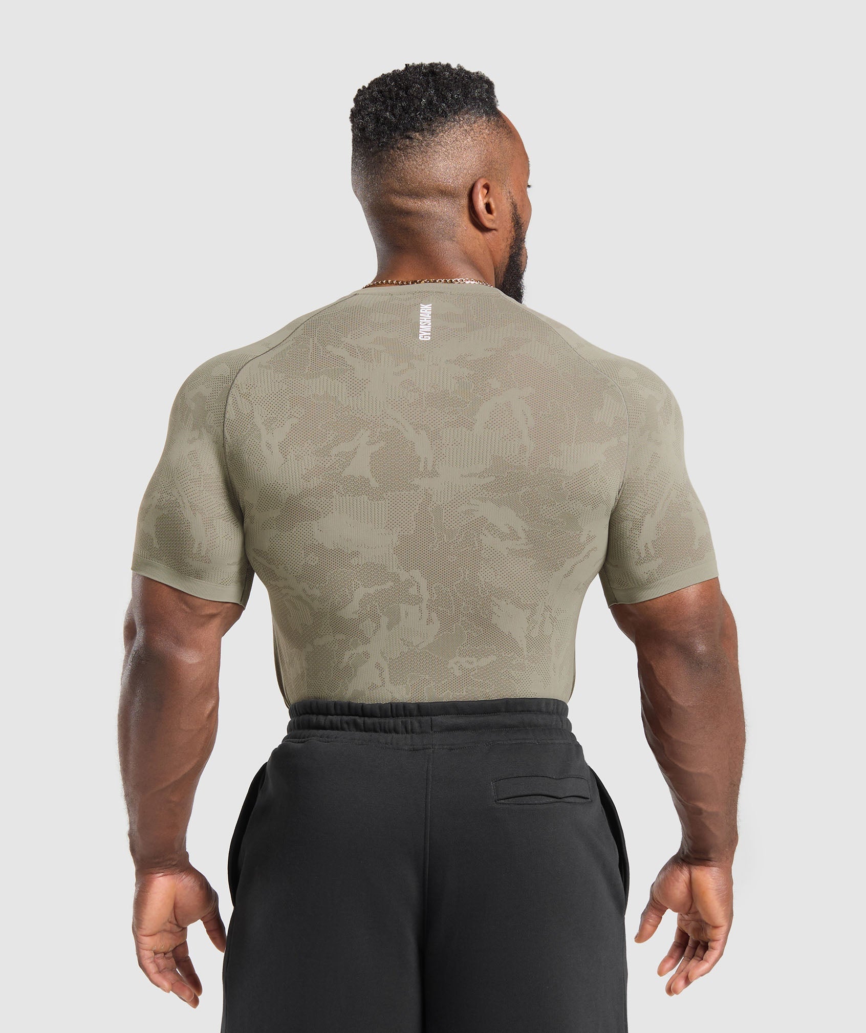 Gymshark Geo Seamless T-Shirt Linen Brown — Gymshark | Authentic India