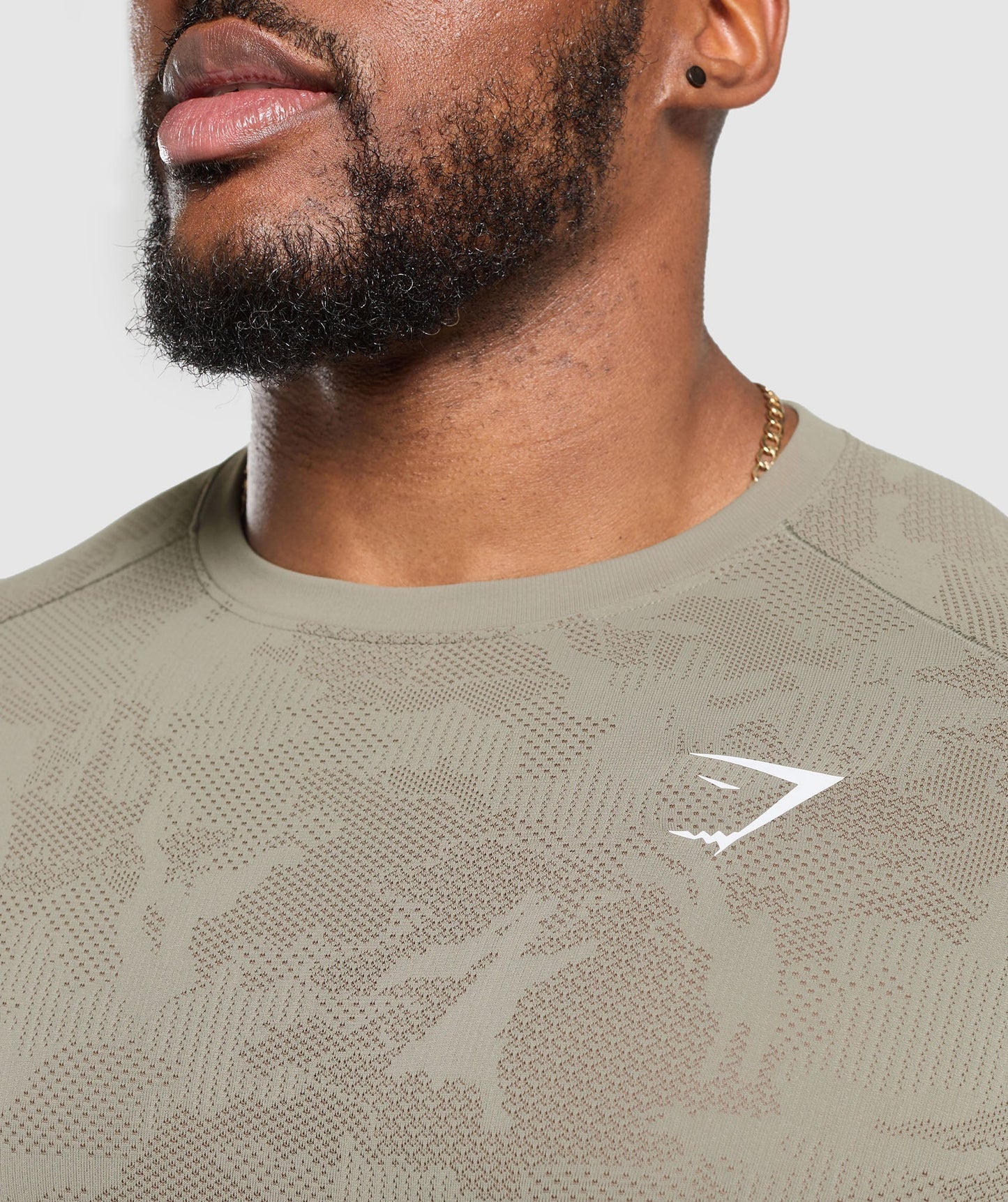 Gymshark Geo Seamless T-Shirt Linen Brown — Gymshark | Authentic India