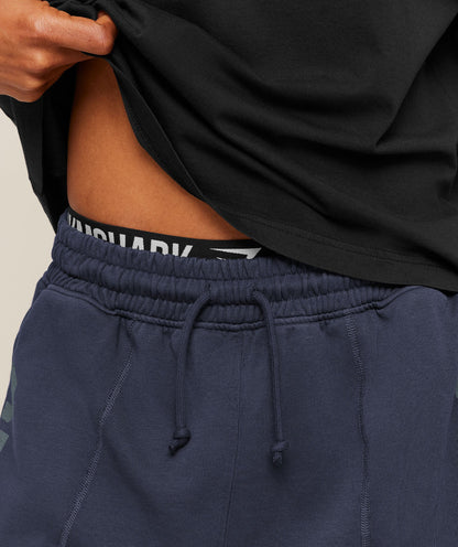 GYMSHARK Accent Graphic Sweat Shorts Heavy Blue