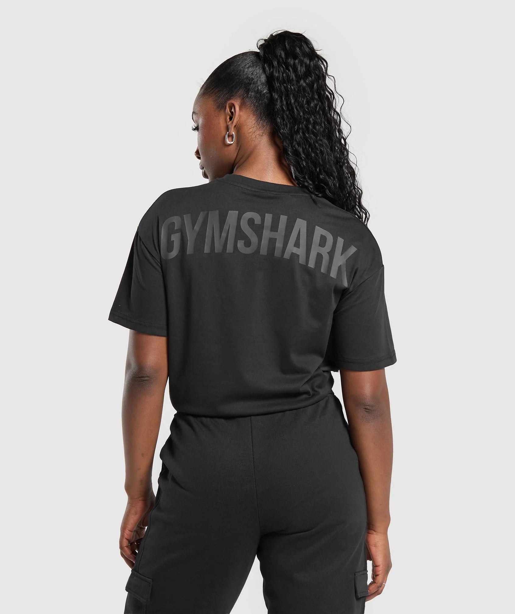 GYMSHARK Power Oversized T Shirt Black — Gymshark | Authentic India