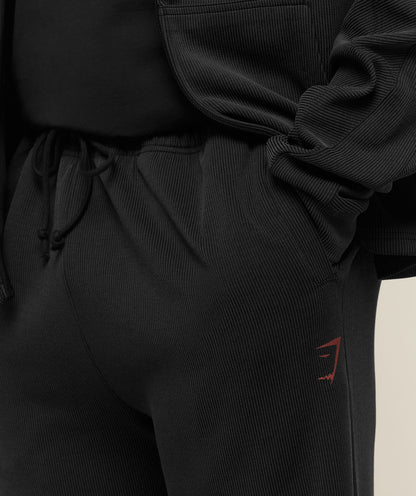GYMSHARK X SAM SULEK OVERSIZED PANTS - Black