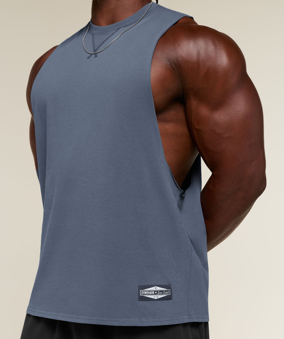 GYMSHARK X SAM SULEK TANK - Shadow Blue/Wash