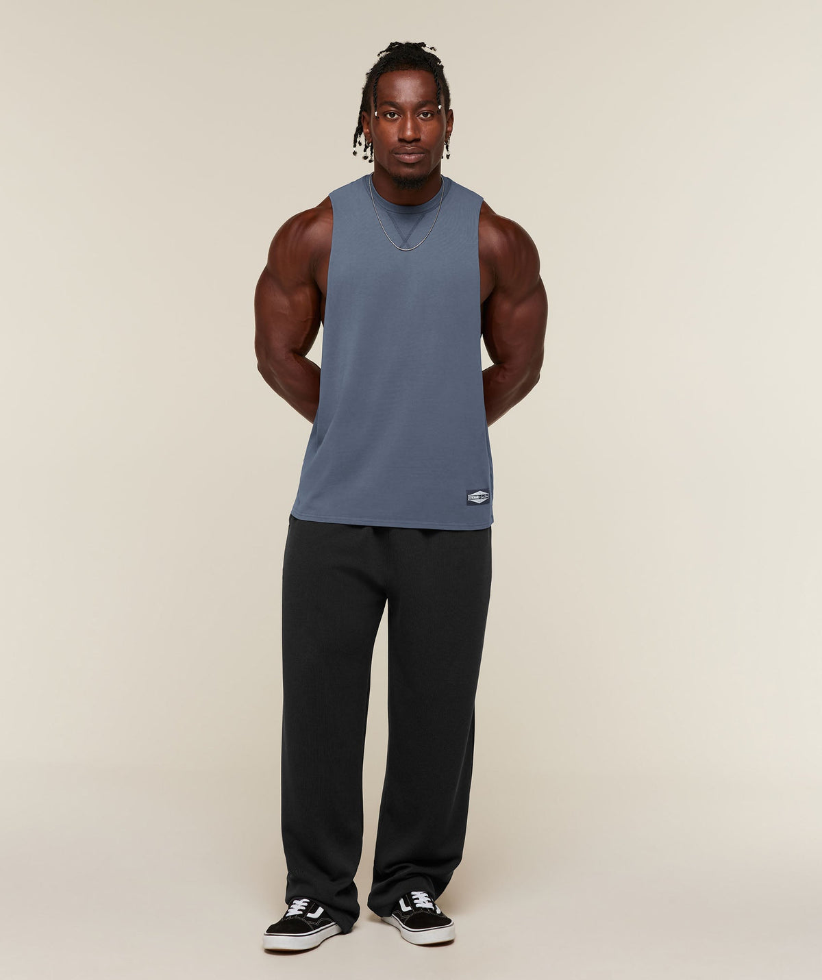 GYMSHARK X SAM SULEK TANK - Shadow Blue/Wash