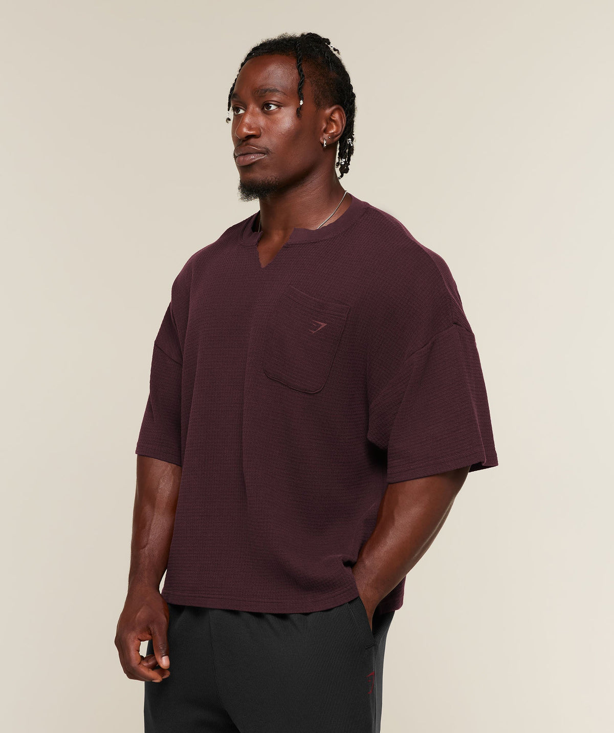 GYMSHARK X SAM SULEK T-SHIRT - Cherry Purple/Wash