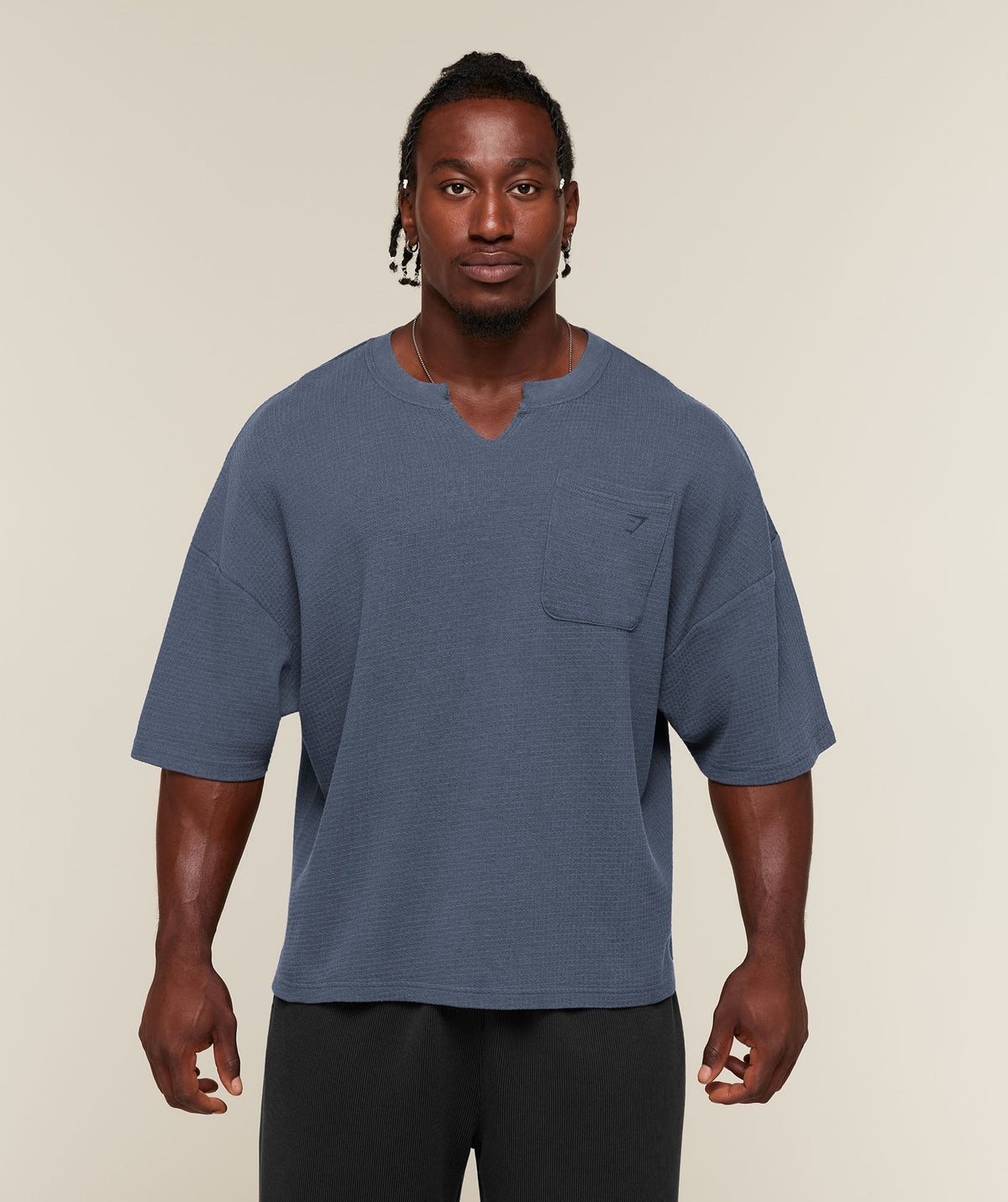 GYMSHARK X SAM SULEK T-SHIRT - Shadow Blue/Wash